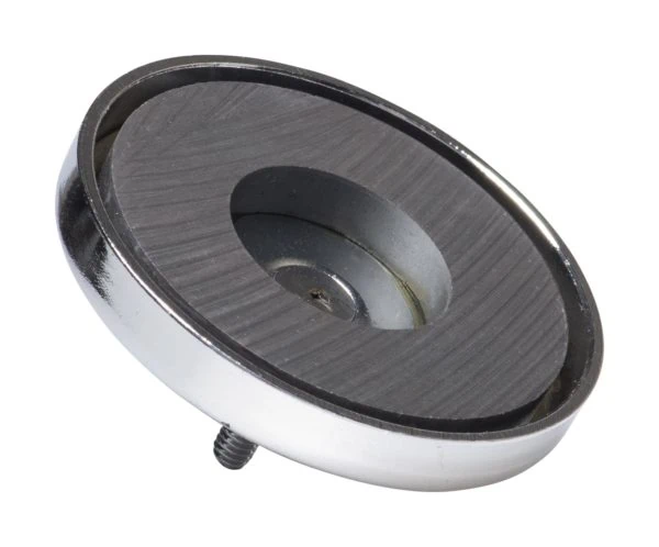 Round Base Magnet with M4 Stud, 2.03" Dia, Holds 35 Lbs (64C0040) - Image 2