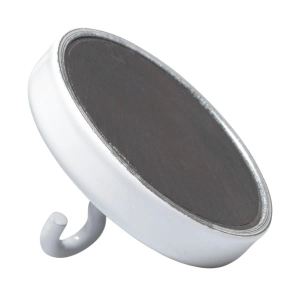 Round Base Magnet with Hook, 1.97" Dia, Holds 49 Pounds (64PW0050) - Image 2