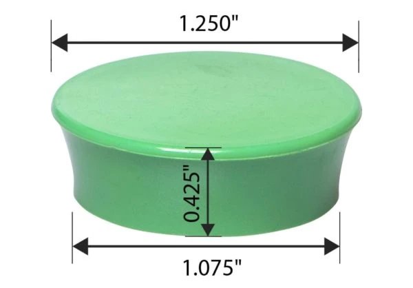 Green button magnet, 1.25" diameter (80F0011)