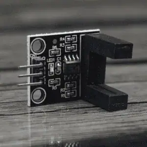 A magnet attached to a small electronic board