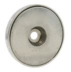 Neo Round Base Magnet: Nickel Coated with Protective Covers
